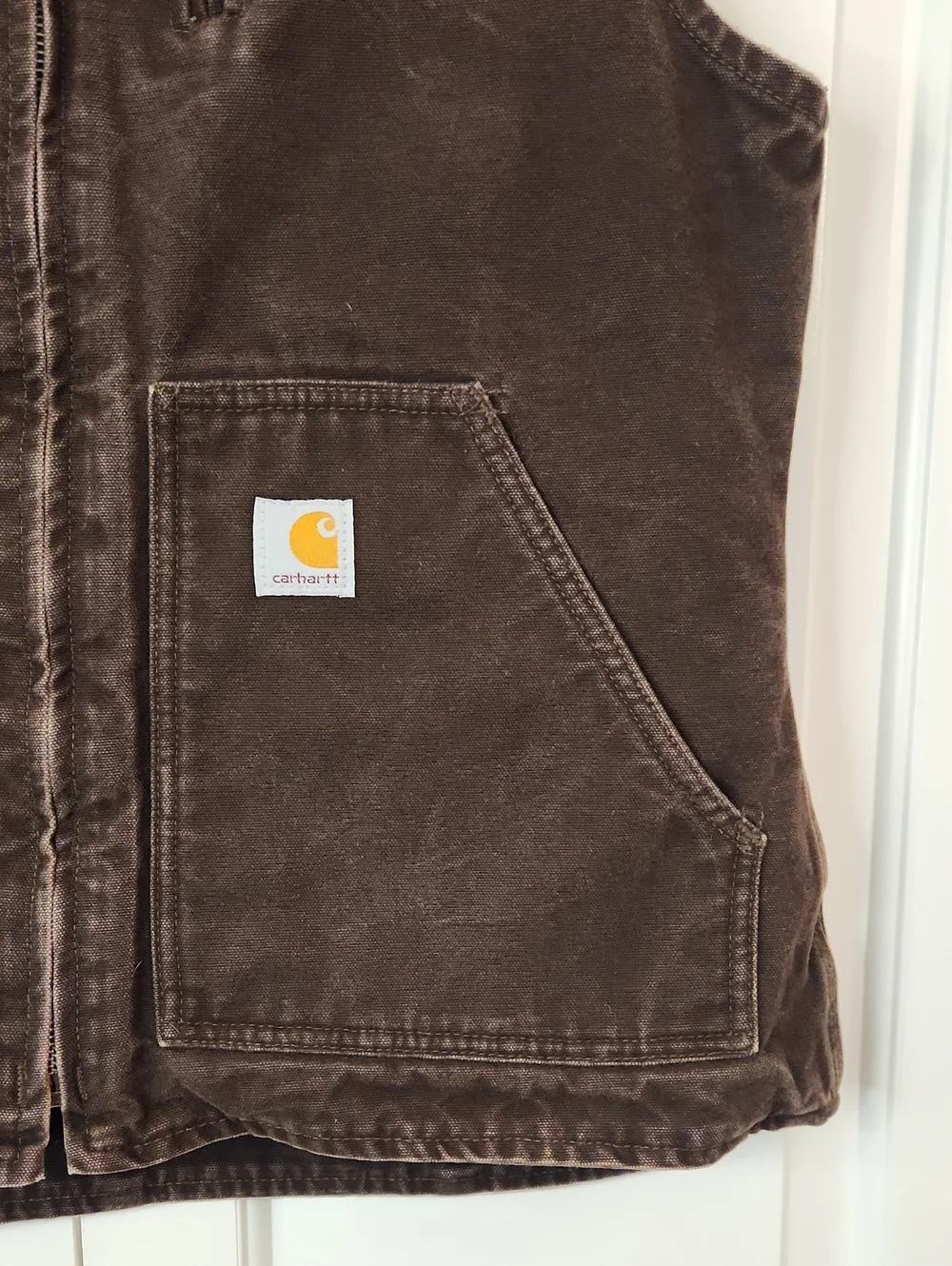 Carhartt WOMENS Vintage WV001 Chocolate Brown work wear vest Size M
